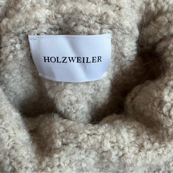 HOLZWEILER Boho Beige Barlind Oversized Turtleneck Sweater Wool Alpaca Blend S - Picture 3 of 16